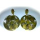 Round Yellow & Silver Earrings